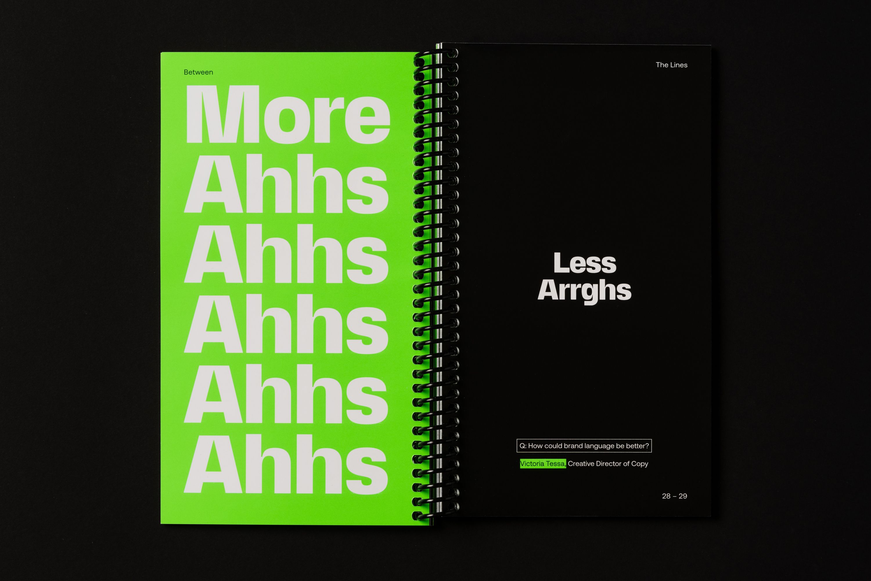 Between The Lines publication designed by Extract