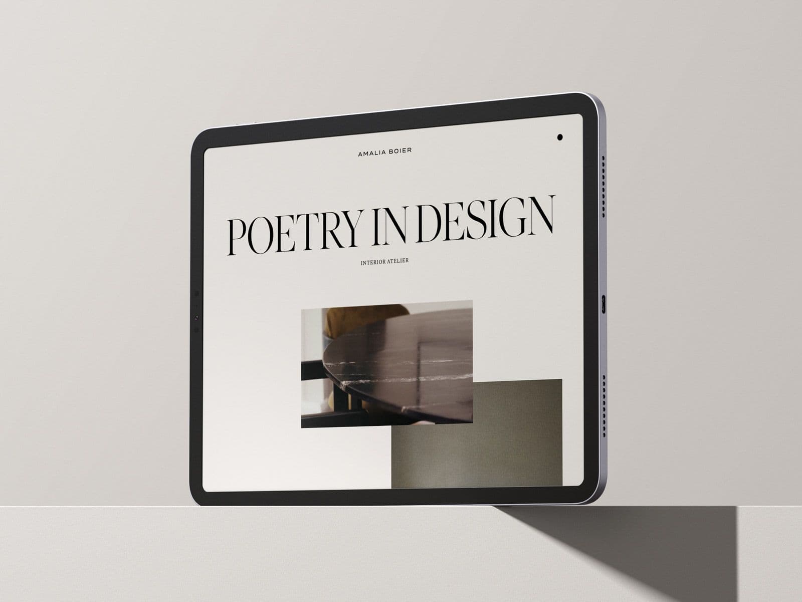 Website and brand for Interior Designer Amalia Boier