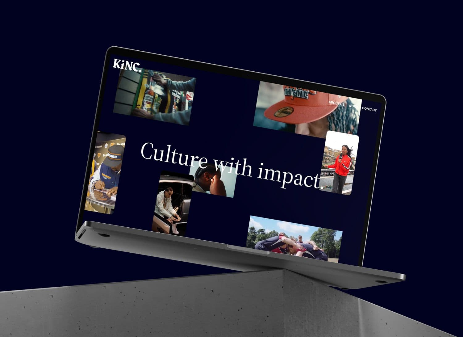 Website design by Extract Studio for Communications agency, KiNC.
