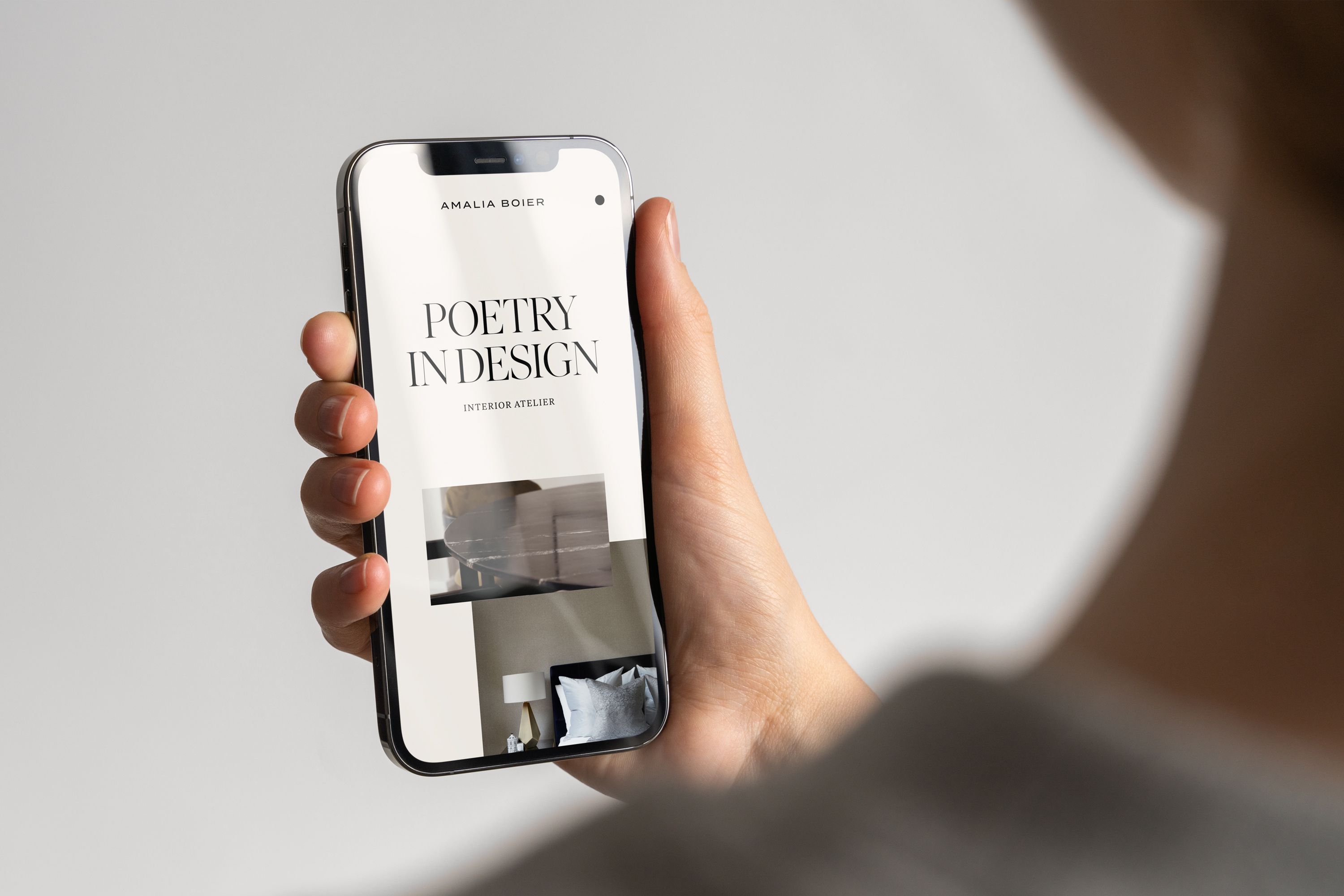 Brand and website for interior designer Amalia Boier