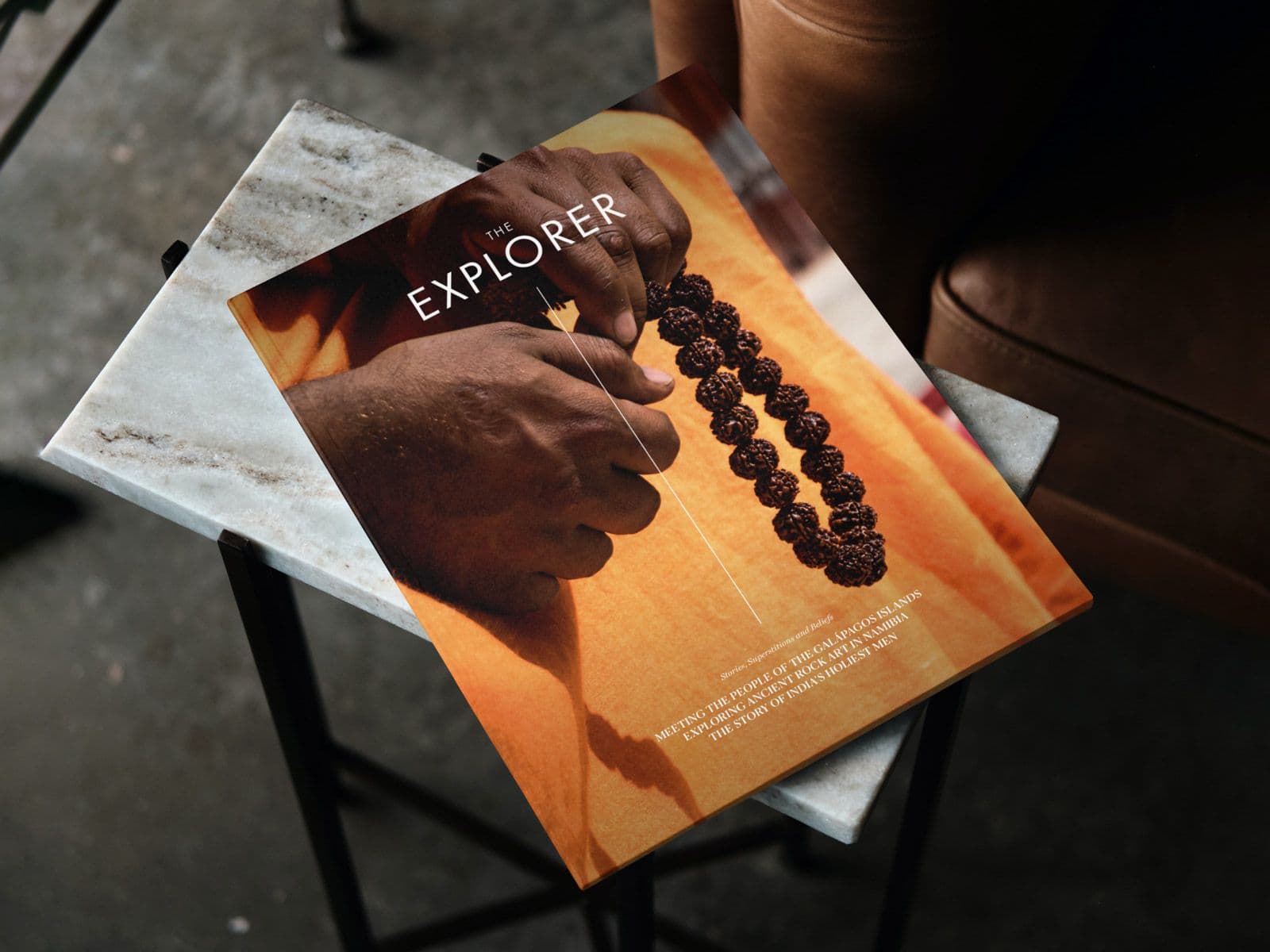 An issue of the explorer sitting on a side table